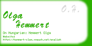 olga hemmert business card